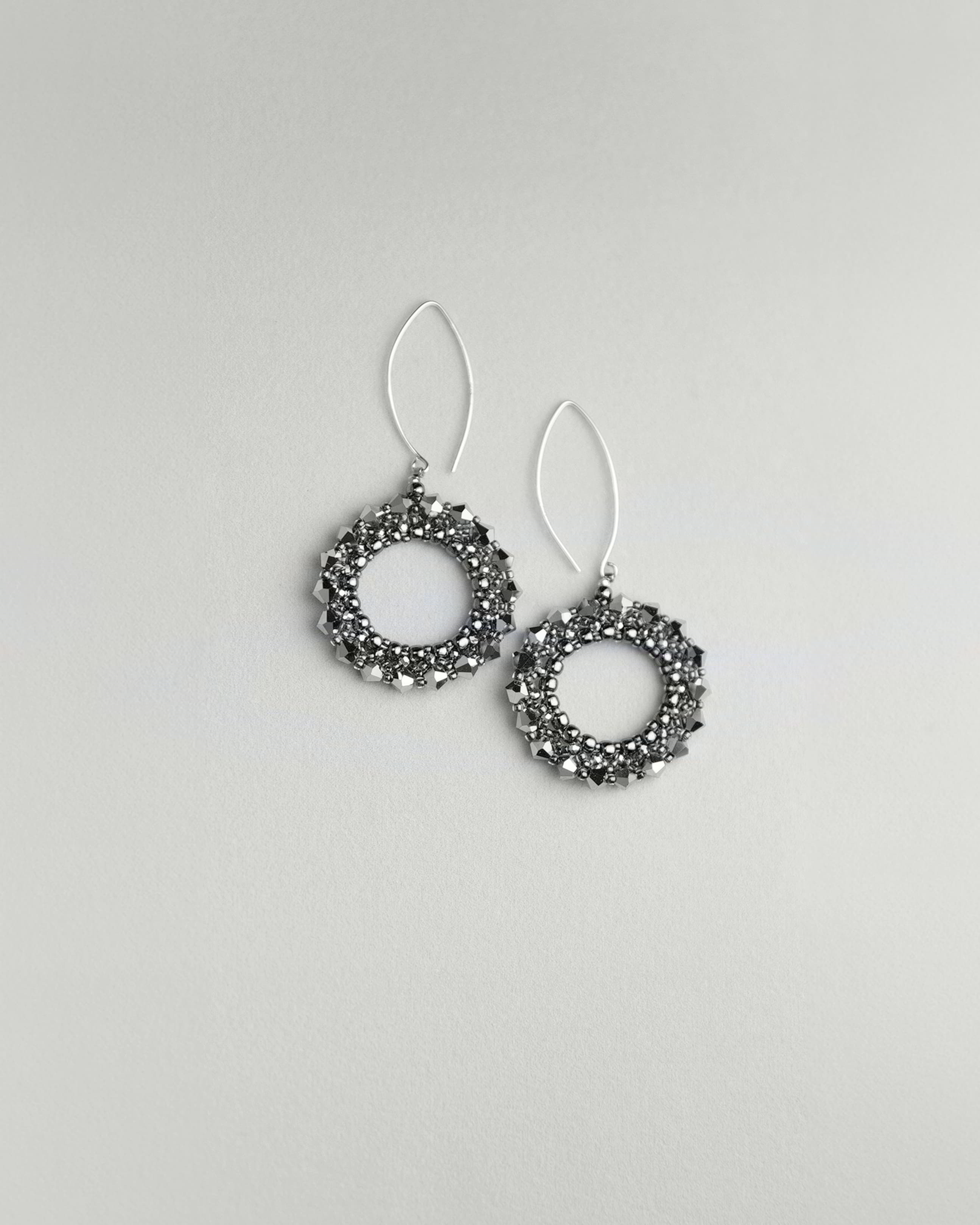 Round beaded earrings