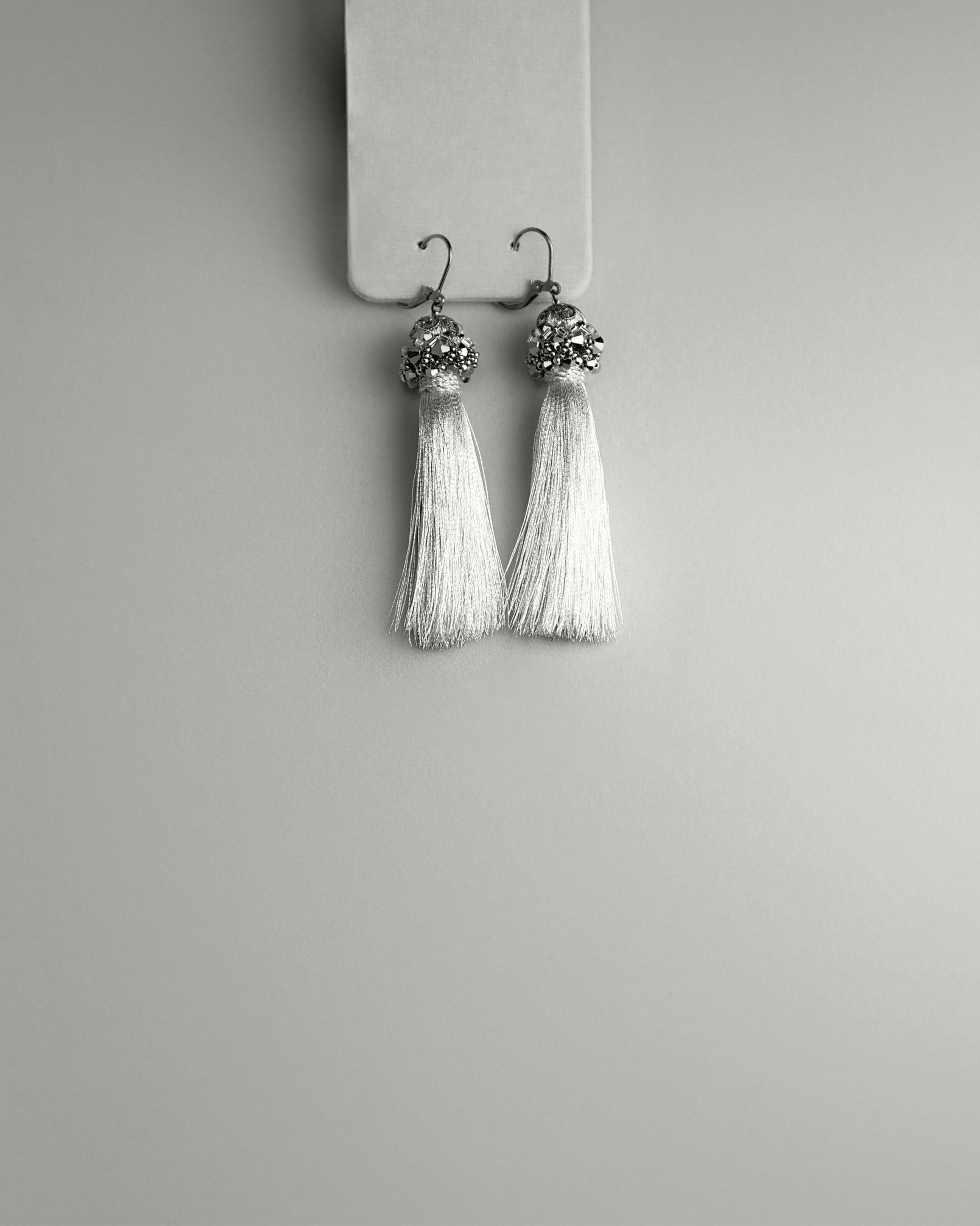 Silk tassel earrings