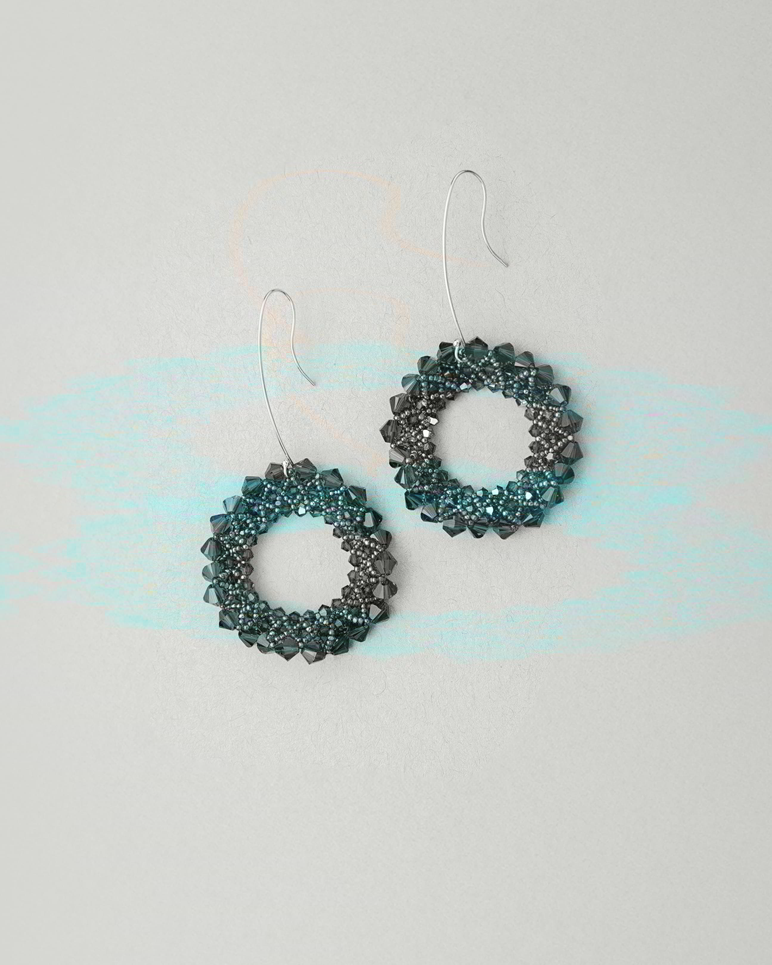 Round beaded earrings