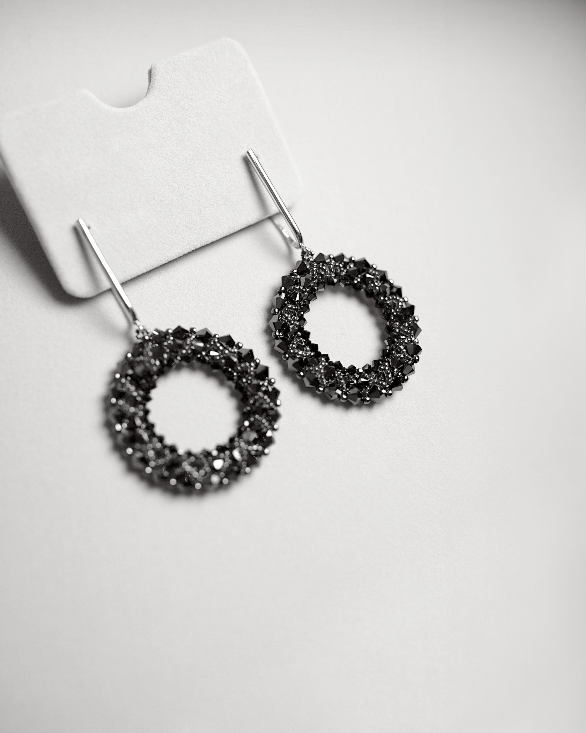 Volcanic Crystal Hoop Earrings