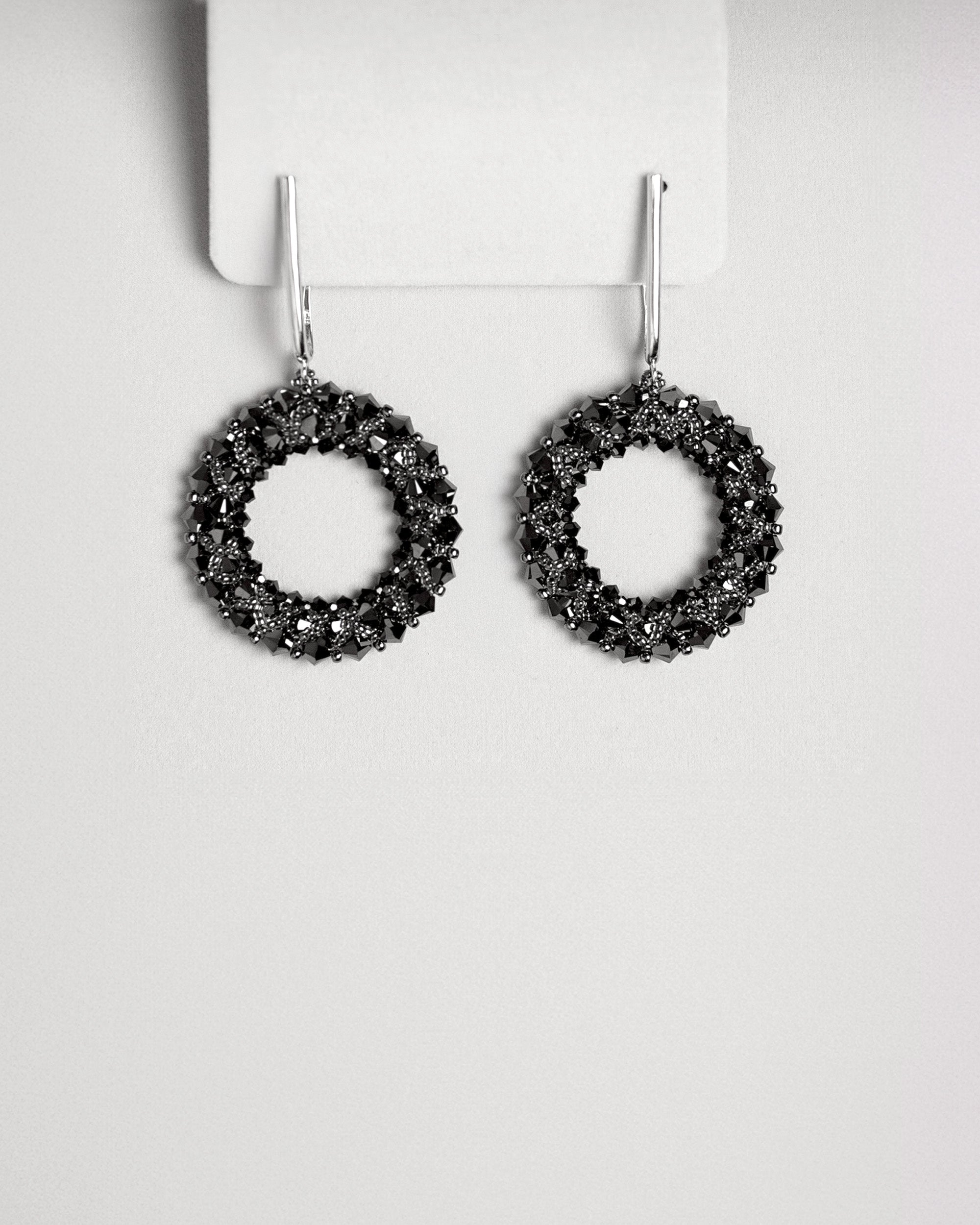 Volcanic Crystal Hoop Earrings