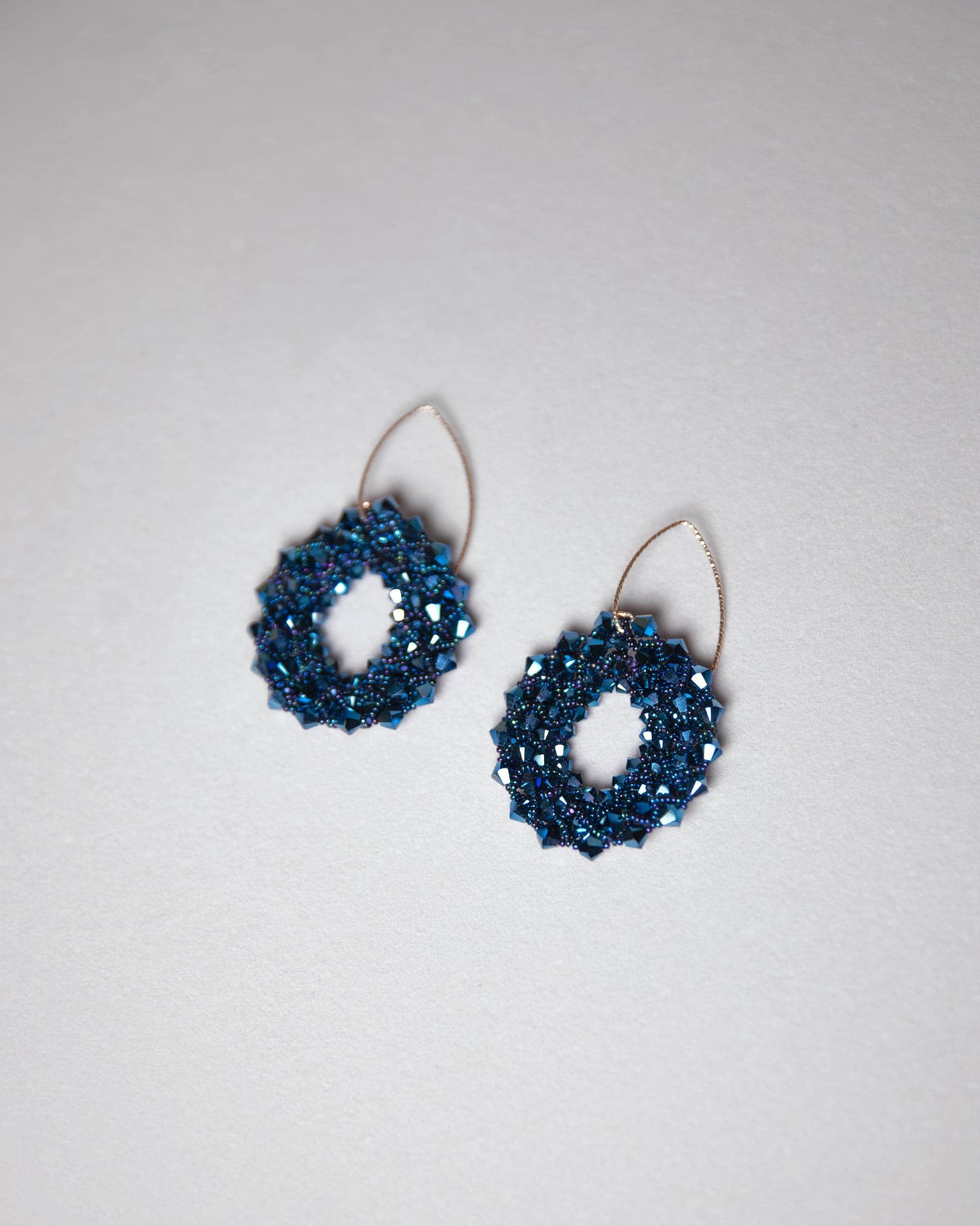 Drop shape beaded earrings