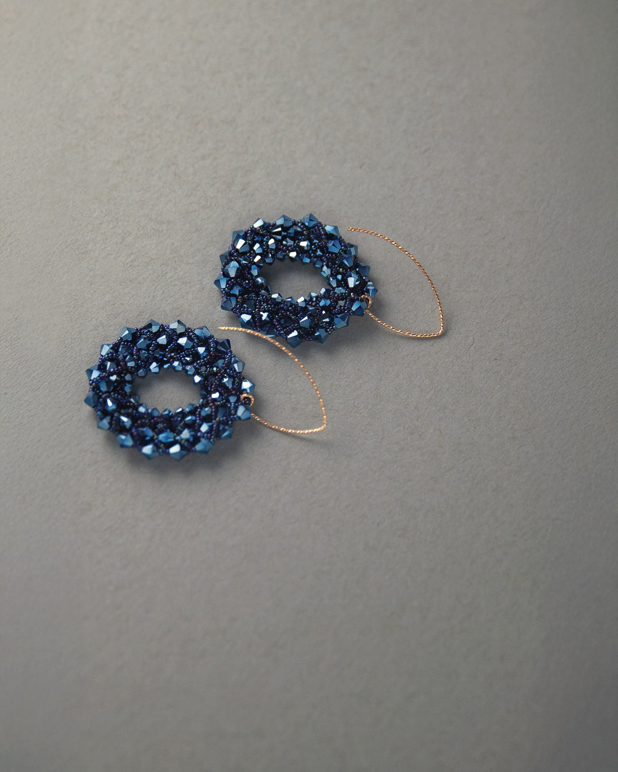 Drop shape beaded earrings