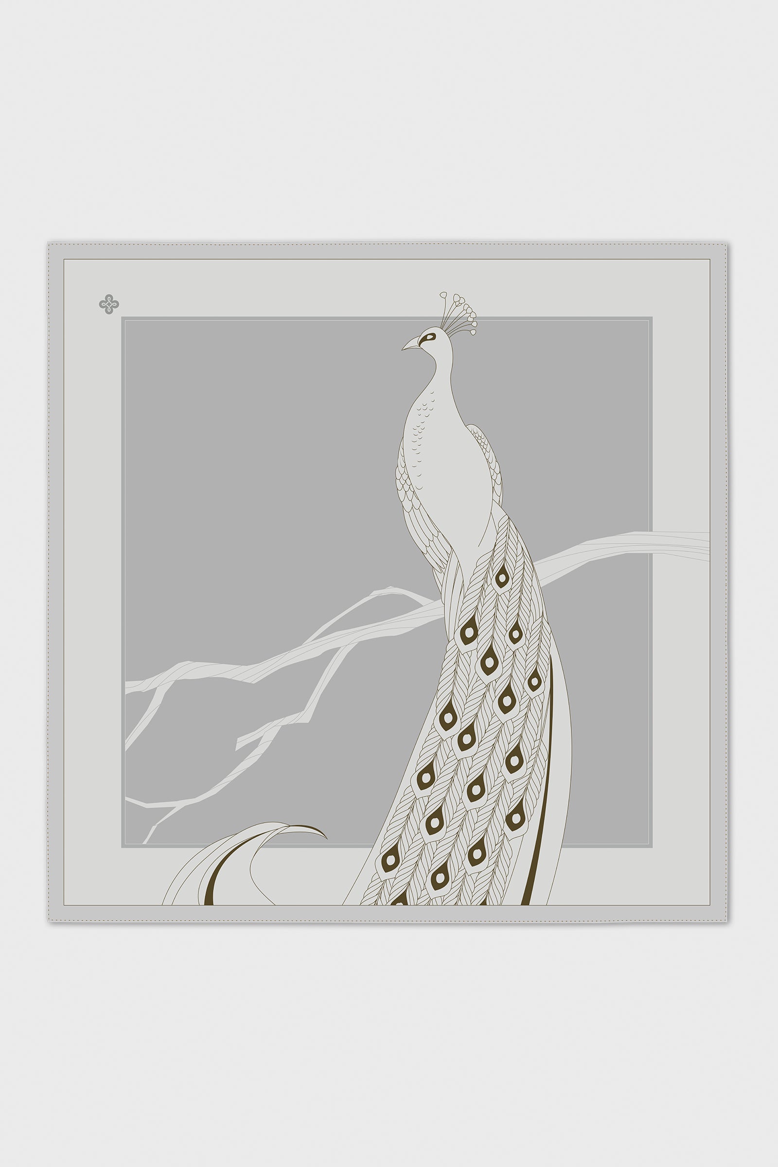 Platinum grey foulard 43″