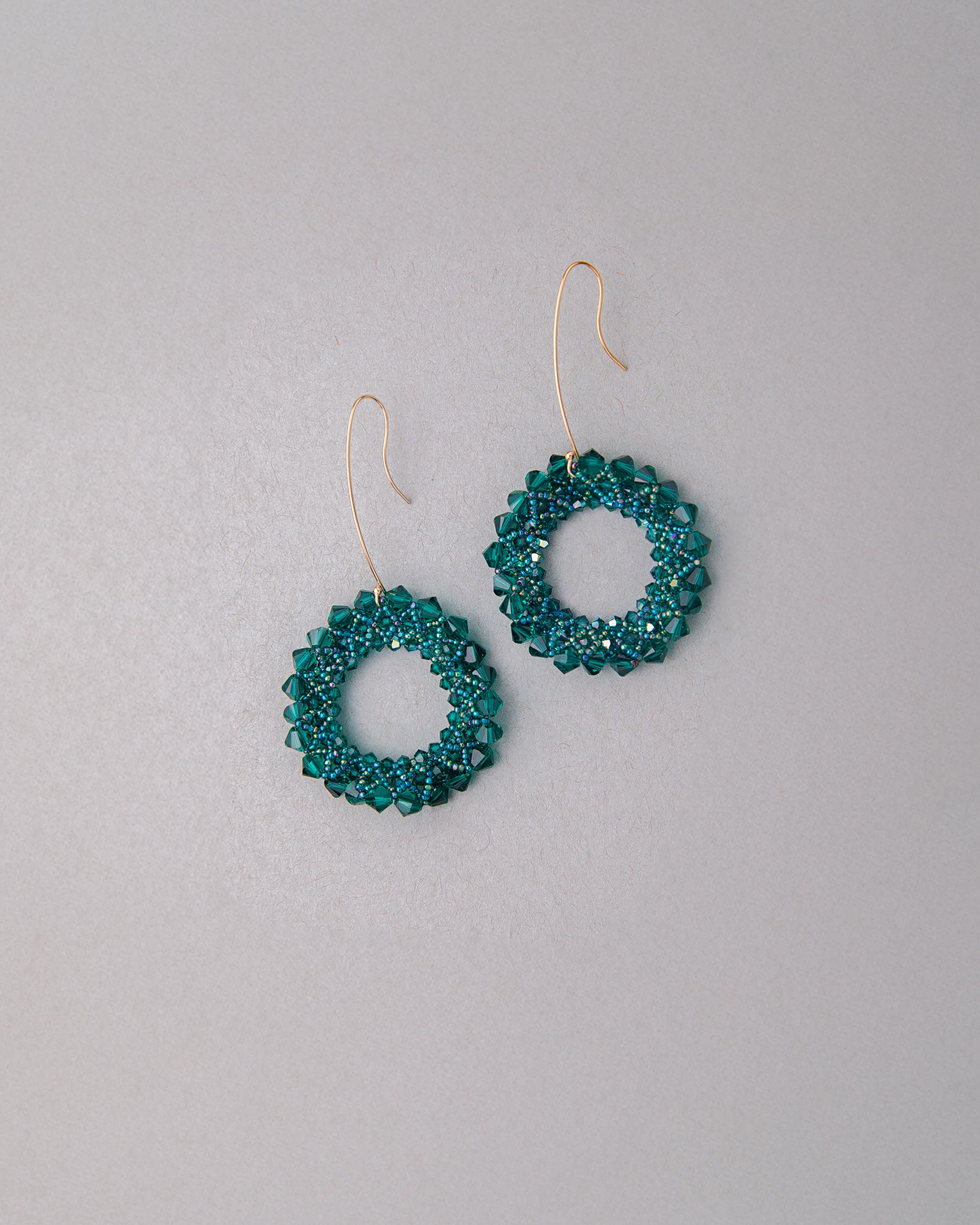 Round beaded earrings