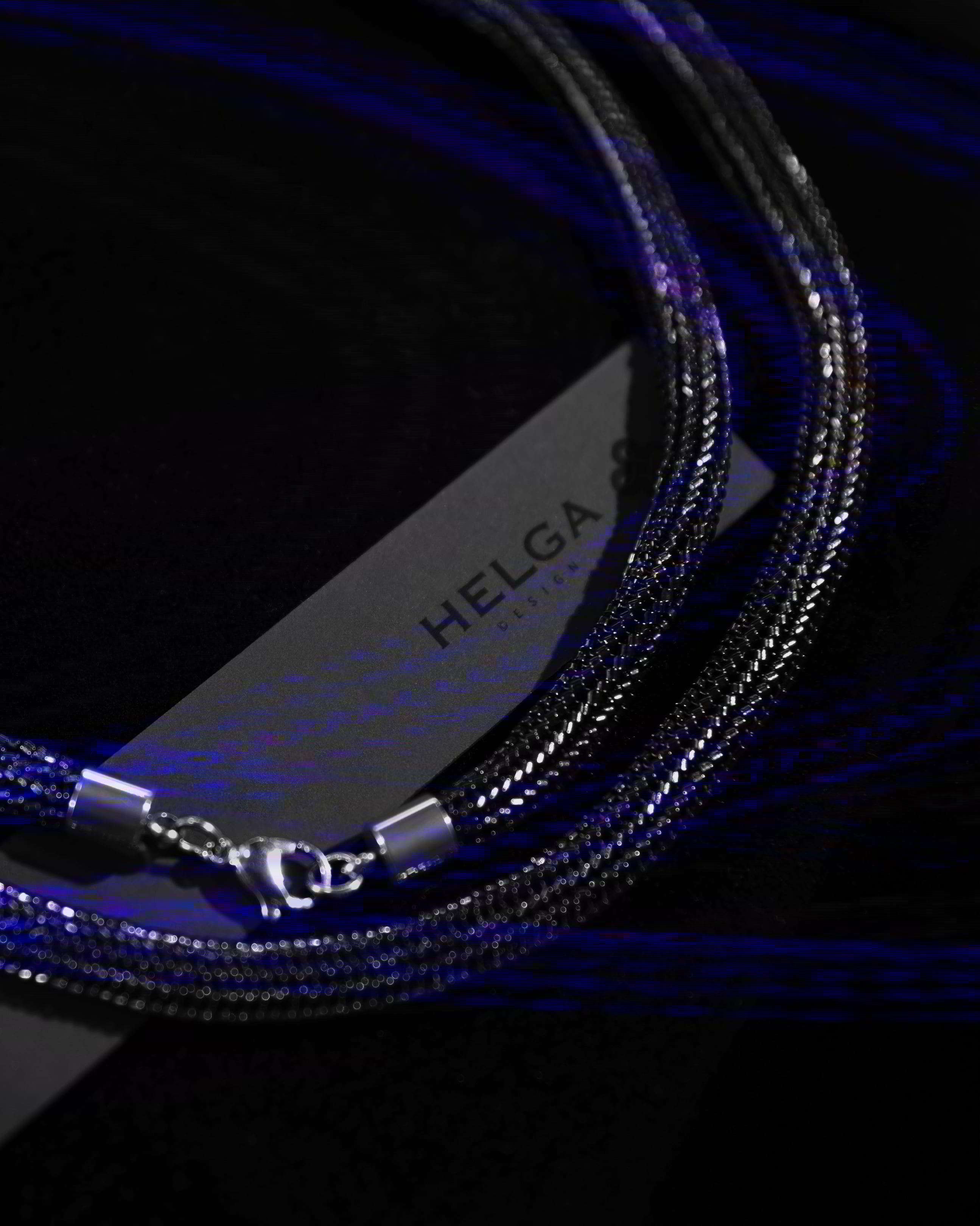 Beaded sapphire blue choker | necklace