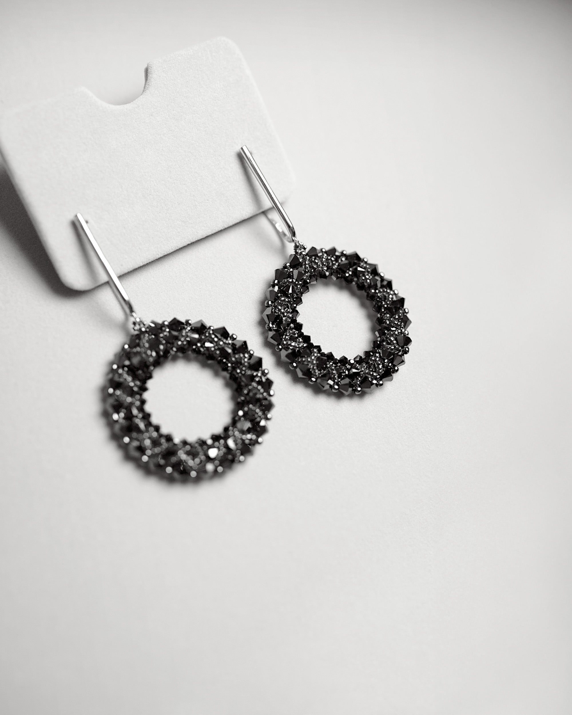 Volcanic Crystal Hoop Earrings