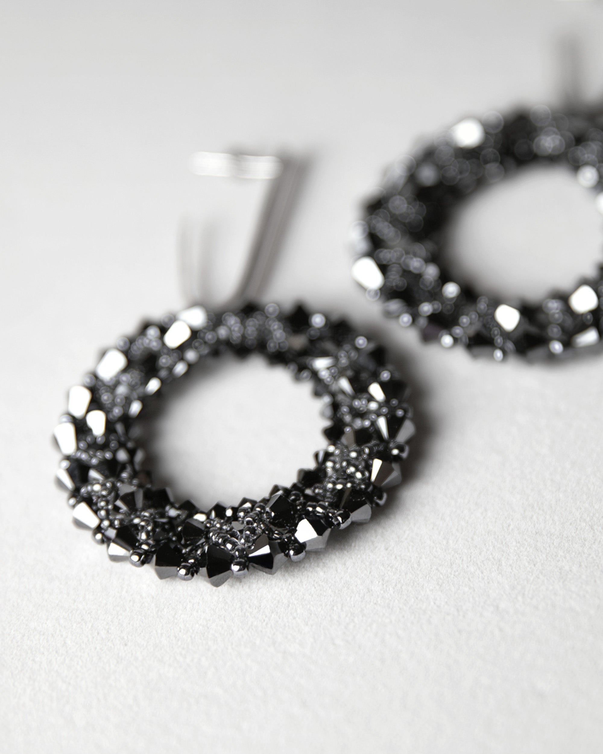 Volcanic Crystal Hoop Earrings